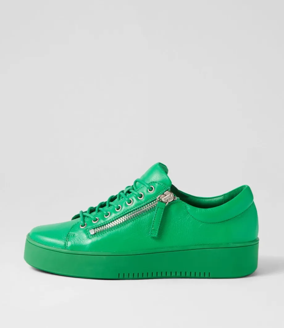 Laila Brt Emerald Leather Sneakers<DJANGO & JULIETTE Discount