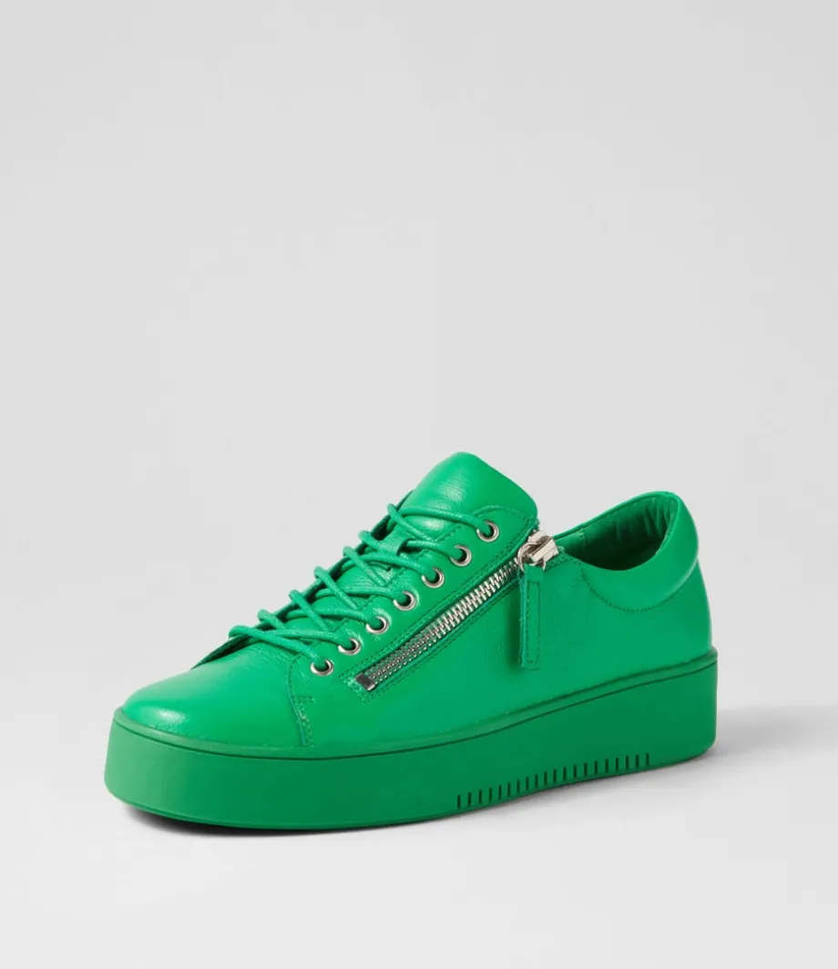 Laila Brt Emerald Leather Sneakers<DJANGO & JULIETTE Discount