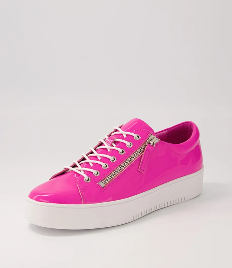 laila_hot_pink_patent_leather_sneakers_ws_1.webp Laila Hot Pink Patent Leather Sneakers Ws<DJANGO & JULIETTE Outlet