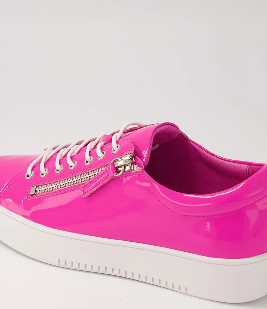 laila_hot_pink_patent_leather_sneakers_ws_4.webp Laila Hot Pink Patent Leather Sneakers Ws<DJANGO & JULIETTE Outlet