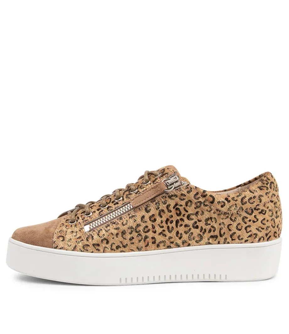 Laila Taupe Caramel Suede Sneakers<DJANGO & JULIETTE Clearance