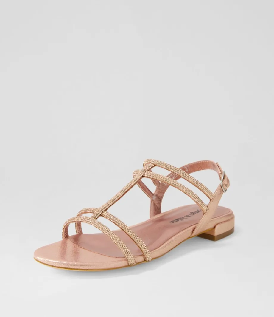 Laroza Nude Fabric Jewels Sandals<DJANGO & JULIETTE Sale