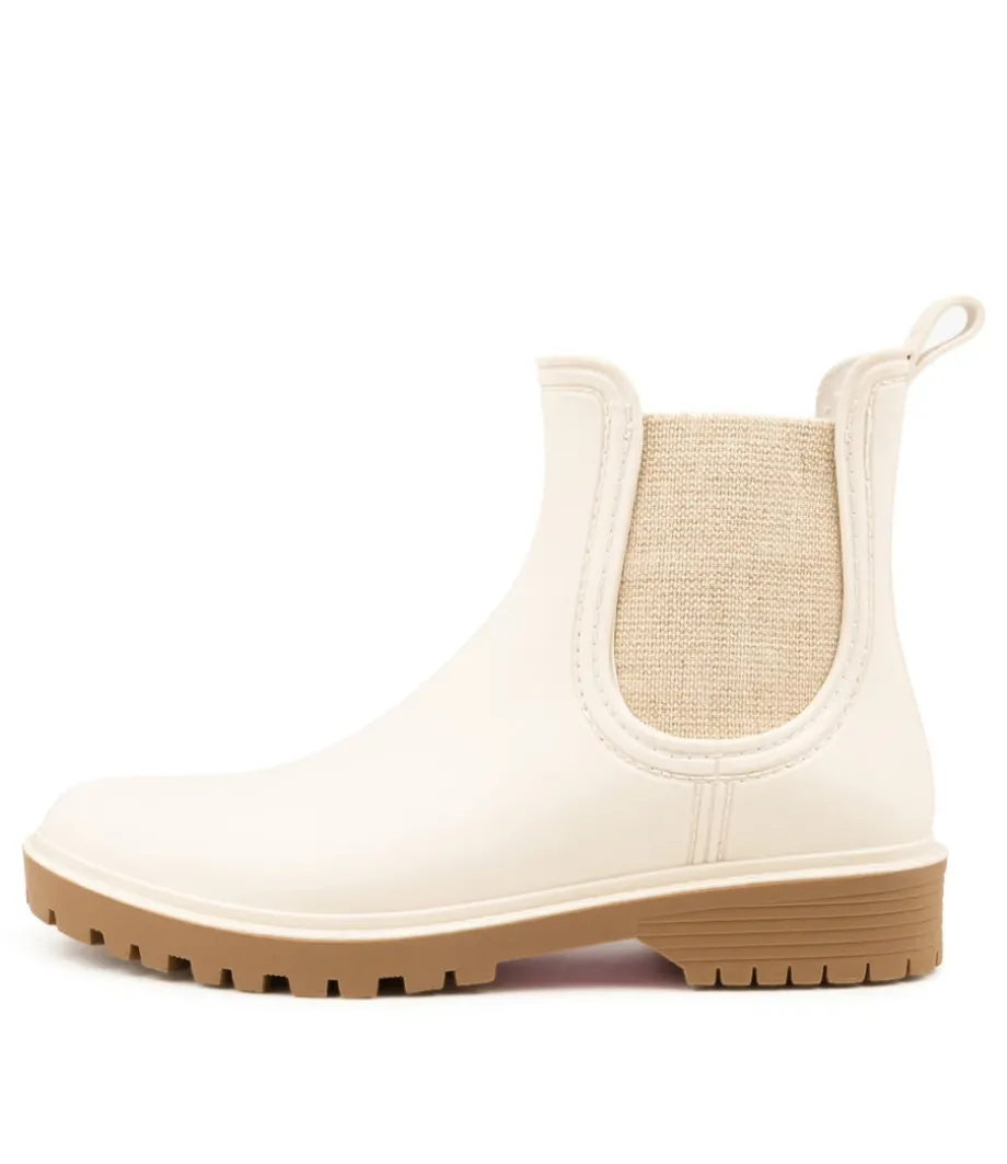 Laurina Cream Gumboot<DIANA FERRARI Store