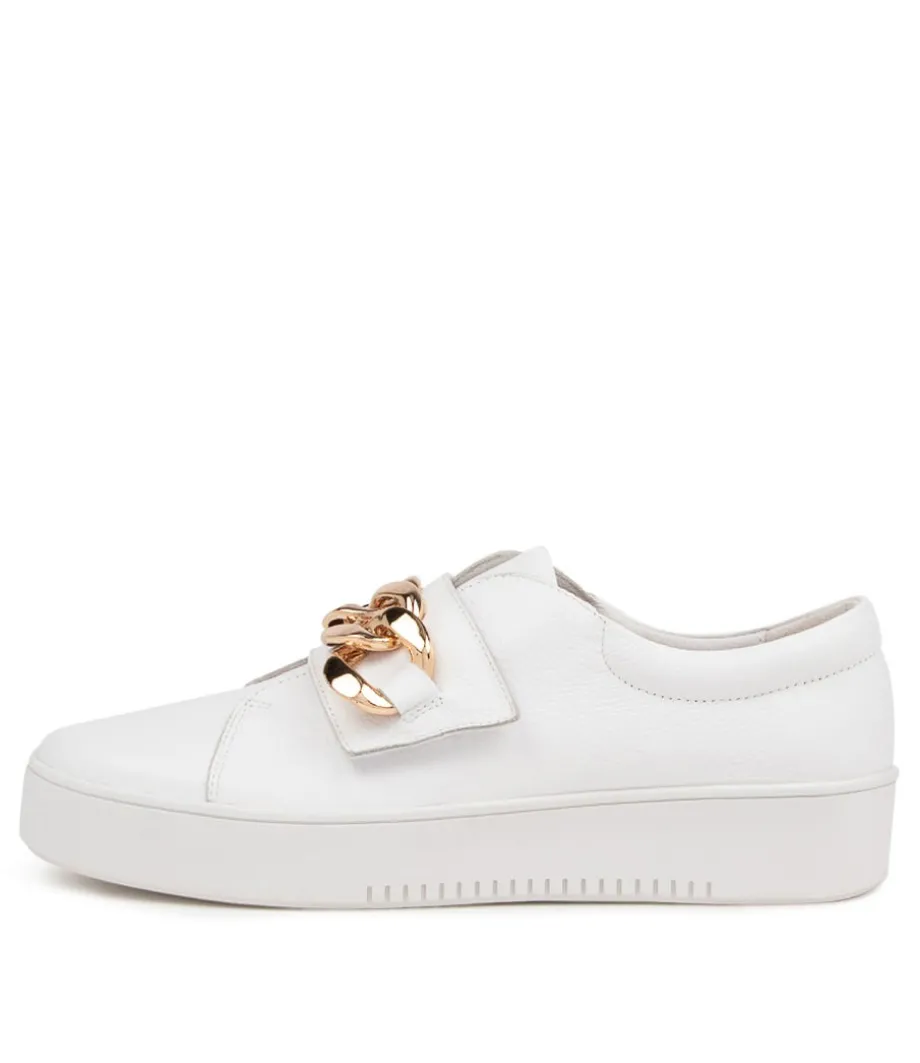 Layan White Leather Sneakers White Sole<DJANGO & JULIETTE Hot