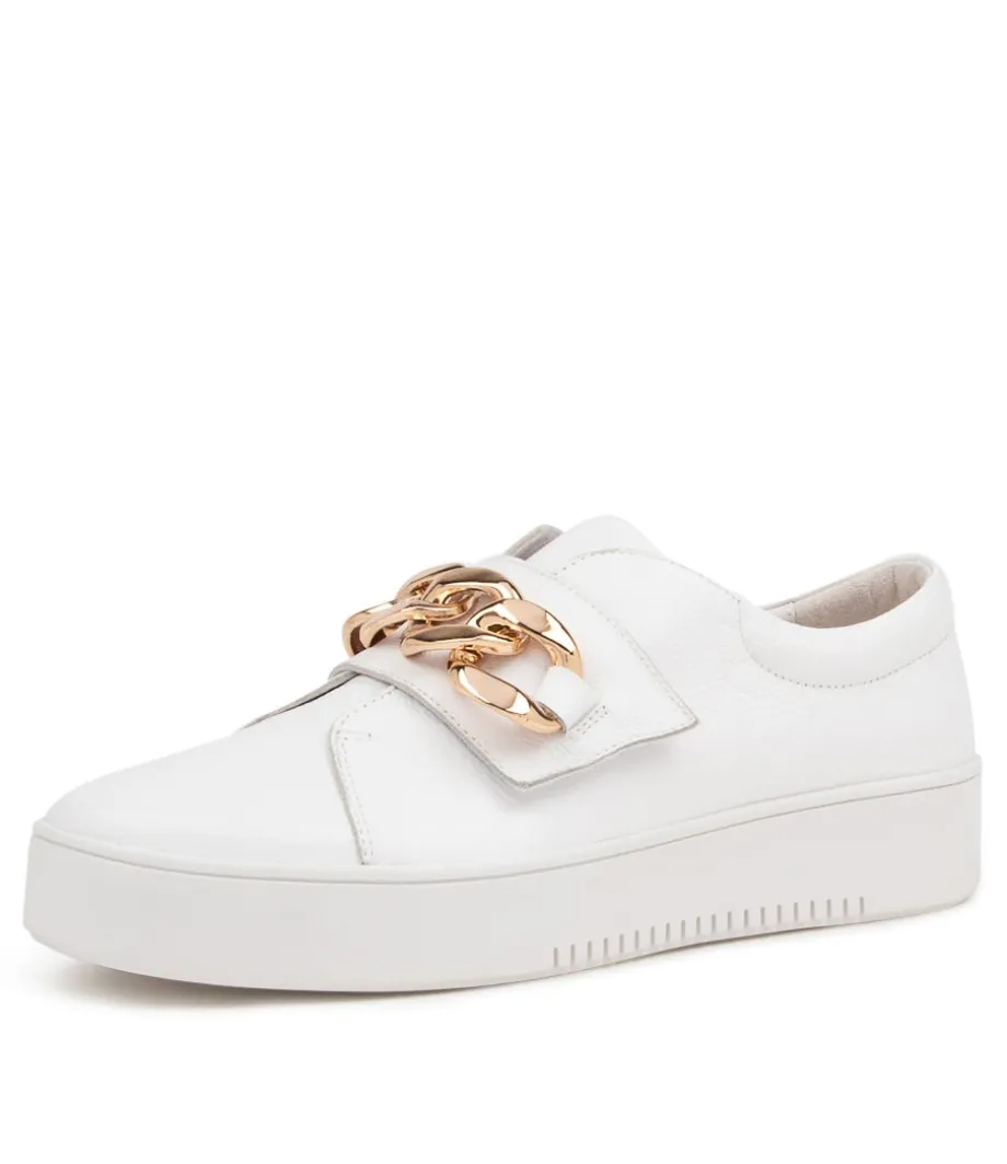 Layan White Leather Sneakers White Sole<DJANGO & JULIETTE Hot