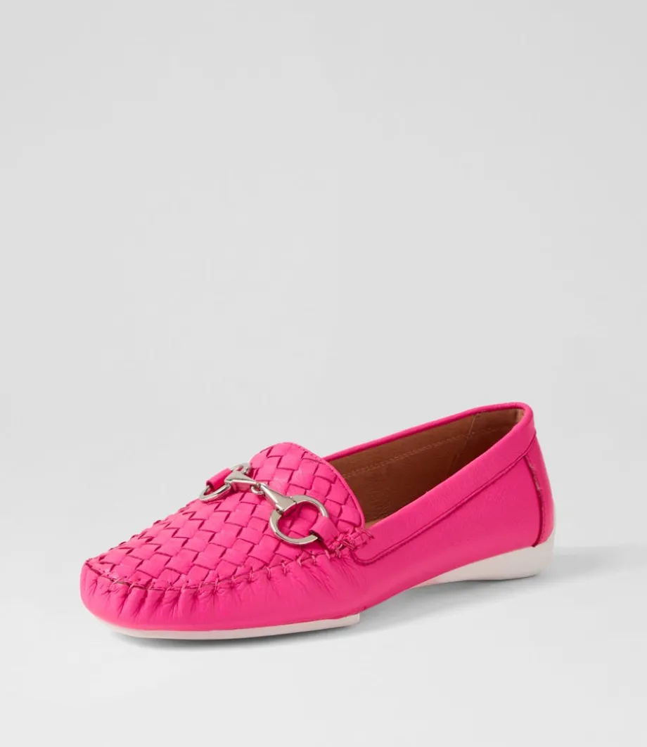Lille Hot Pink Leather Loafers<DJANGO & JULIETTE Best Sale