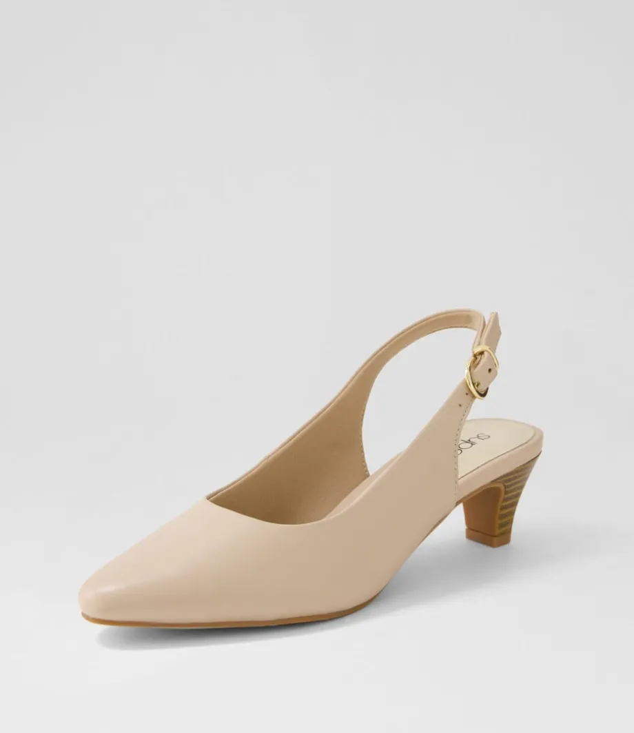 Linden3 Nude Leather Heels<SUPERSOFT Cheap
