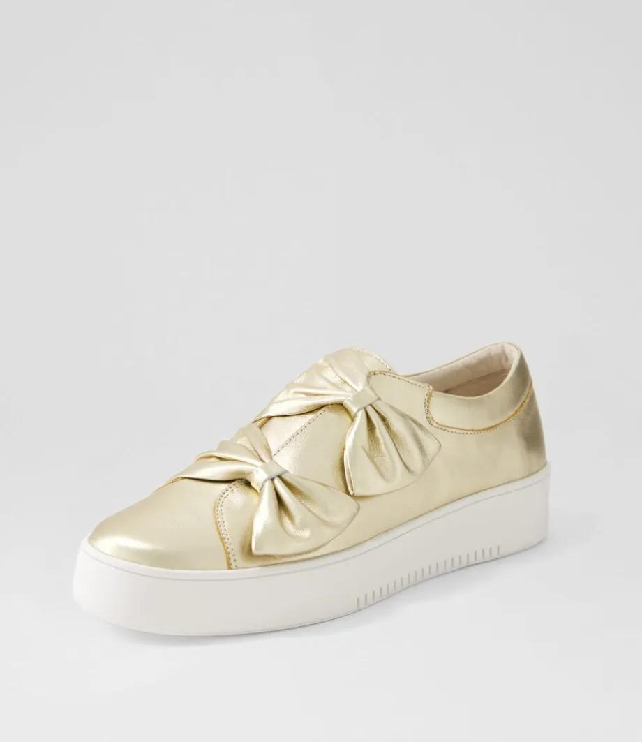 Loja Pale Gold Shine Leather Sneakers<DJANGO & JULIETTE Best