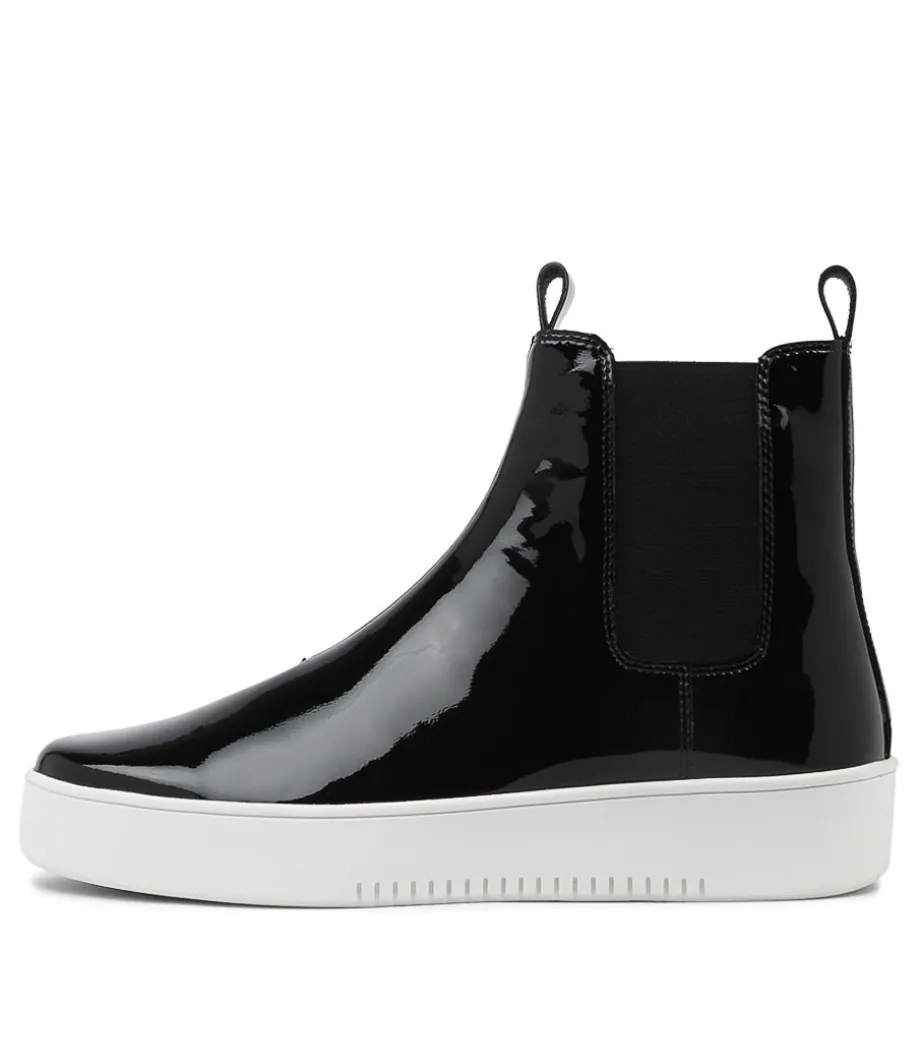 Lucero Black Patent Leather Chelsea Boots Ws<DJANGO & JULIETTE Best