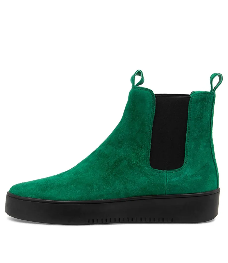 Lucero Dark Emerald Black Suede Boots<DJANGO & JULIETTE Online