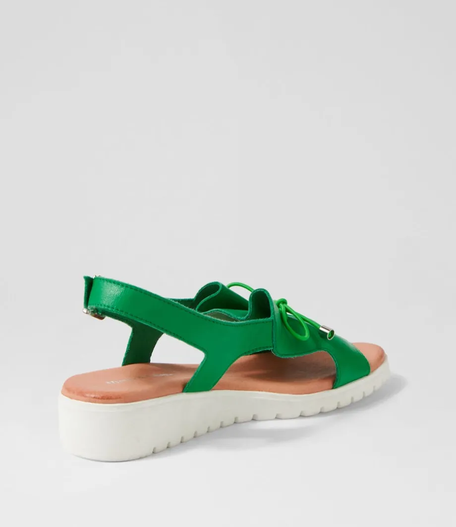 malika_bright_emerald_white_leather_sandals_2.webp Malika Bright Emerald White Leather Sandals<DJANGO & JULIETTE Shop