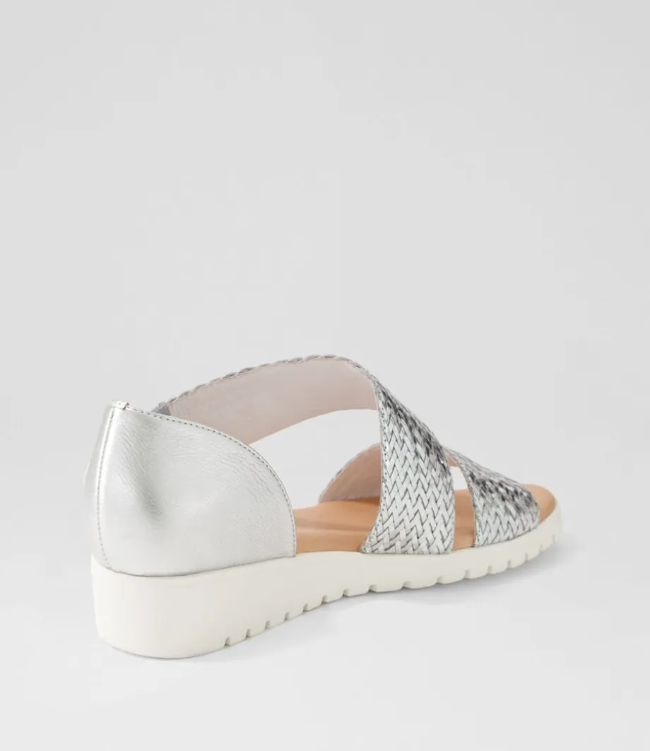 malkie_silver_weave_leather_sandals_2.webp Malkie Silver Weave Leather Sandals<DJANGO & JULIETTE Cheap