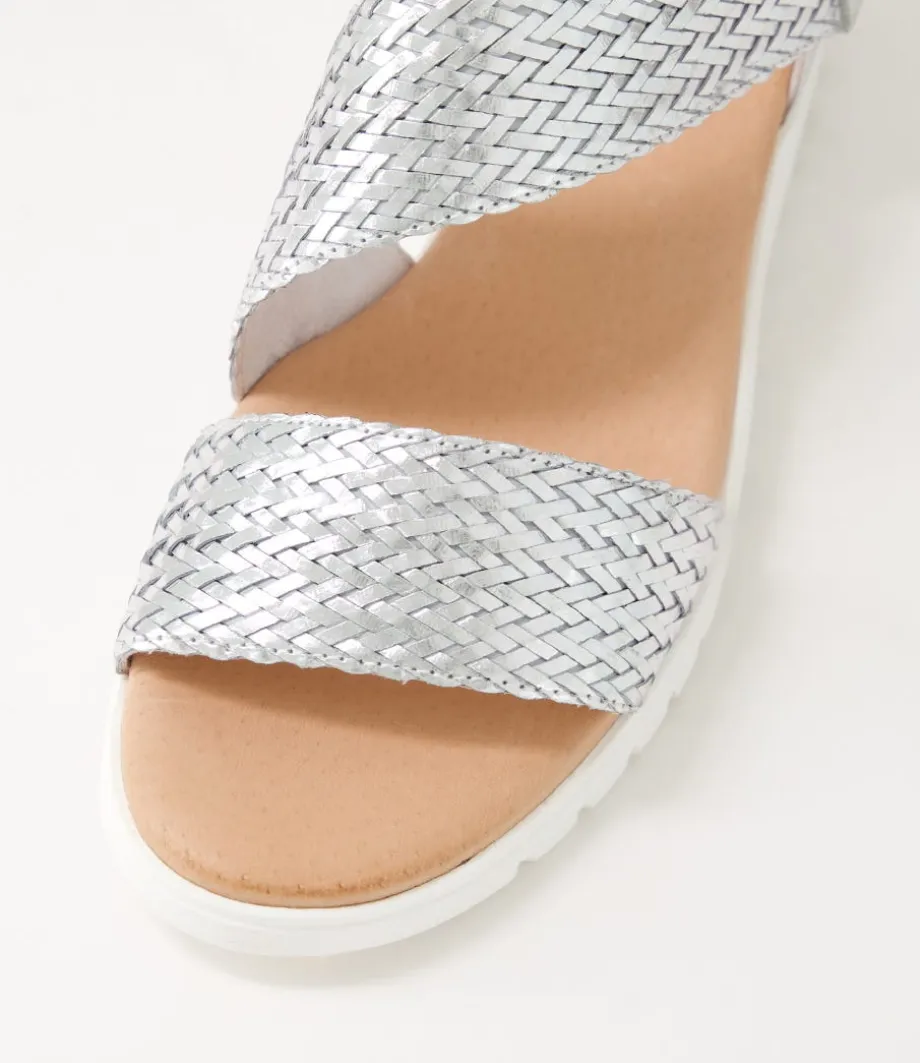malkie_silver_weave_leather_sandals_3.webp Malkie Silver Weave Leather Sandals<DJANGO & JULIETTE Cheap