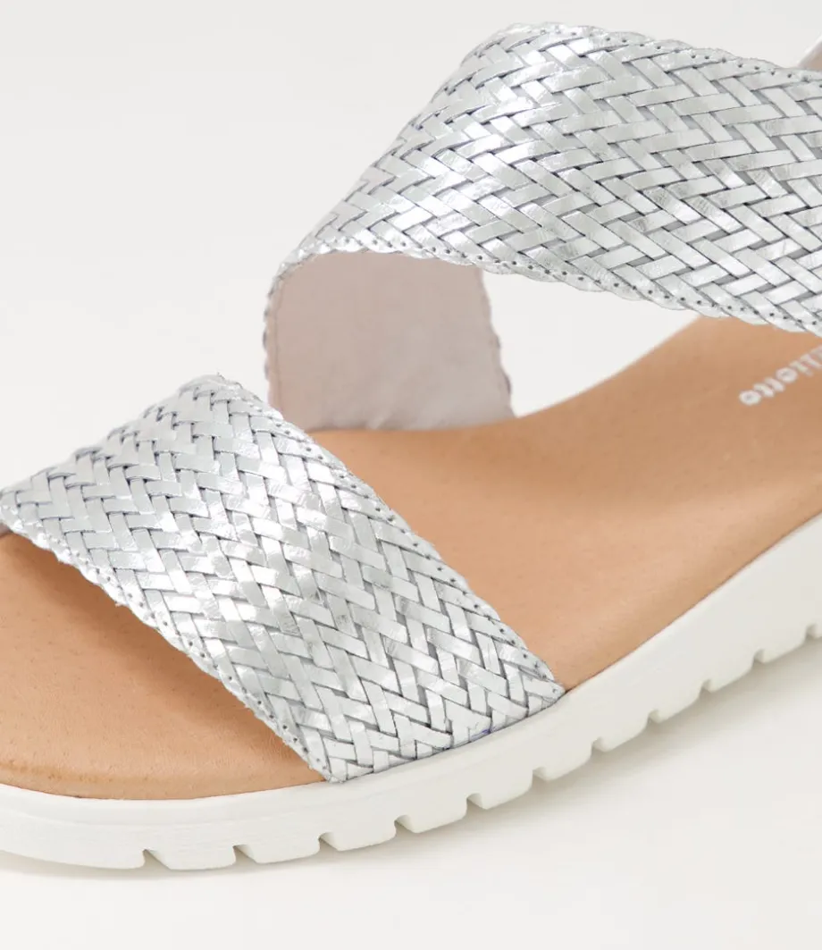 malkie_silver_weave_leather_sandals_4.webp Malkie Silver Weave Leather Sandals<DJANGO & JULIETTE Cheap