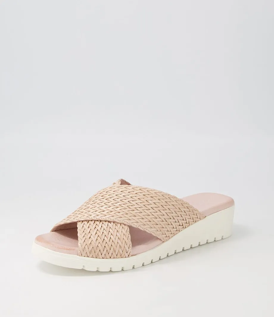 Manal Nude Weave Slides<DJANGO & JULIETTE Outlet