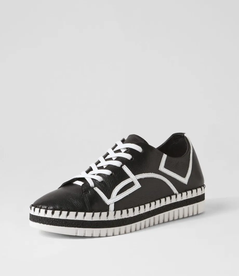 Mando Black White Leather Sneakers<DJANGO & JULIETTE Hot