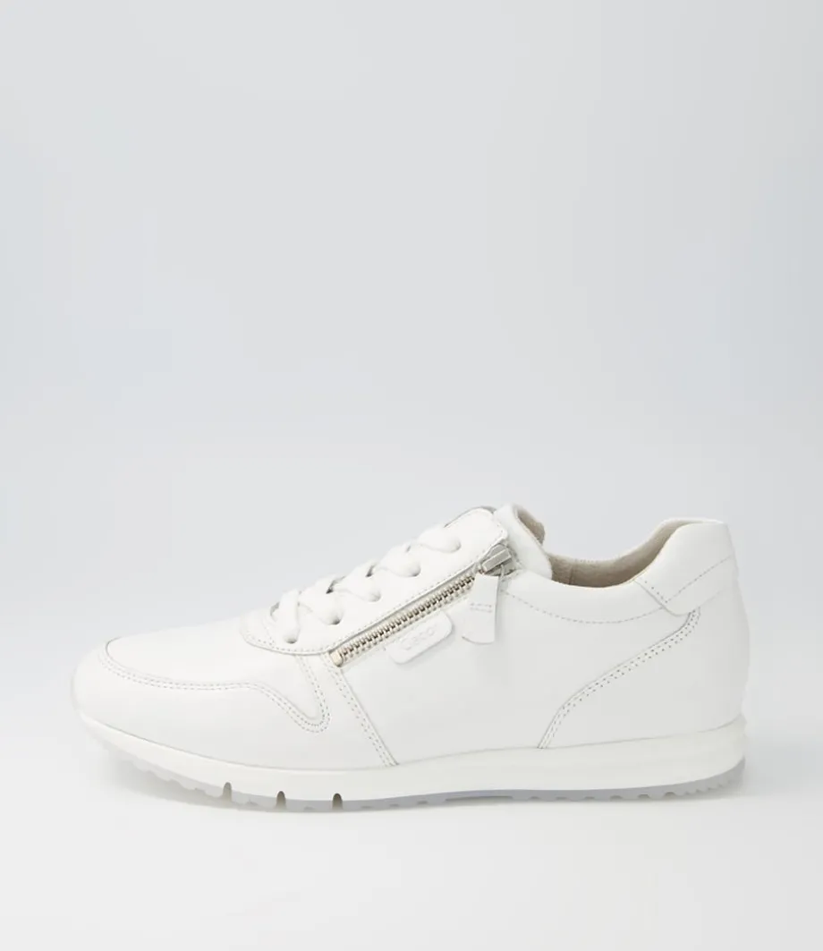 Manel Weiss Leather Sneakers<GABOR Shop