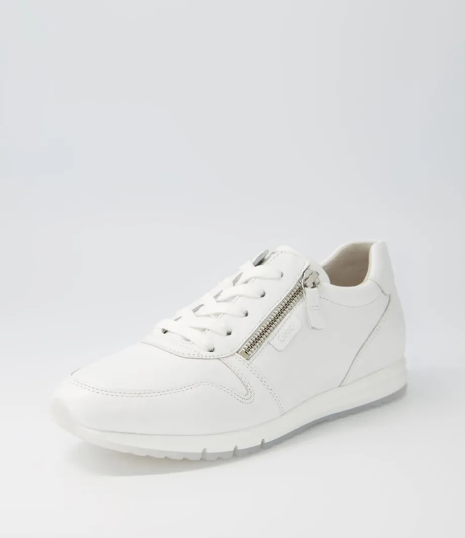 Manel Weiss Leather Sneakers<GABOR Shop
