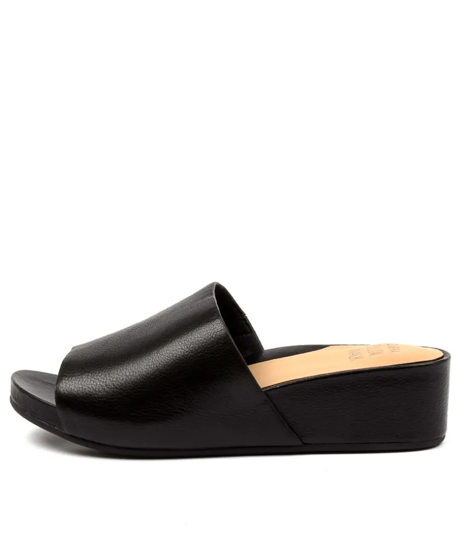 Marcy W Black Leather<ZIERA Cheap