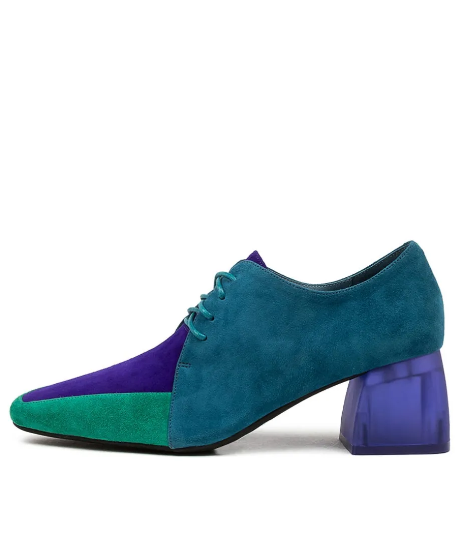 Marice Emerald Purple Leather Heels<DJANGO & JULIETTE Discount