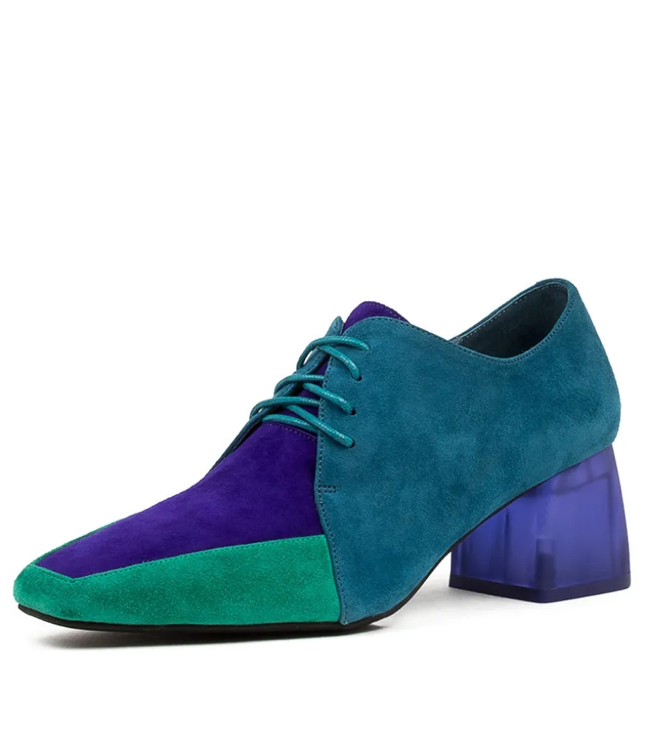 Marice Emerald Purple Leather Heels<DJANGO & JULIETTE Discount