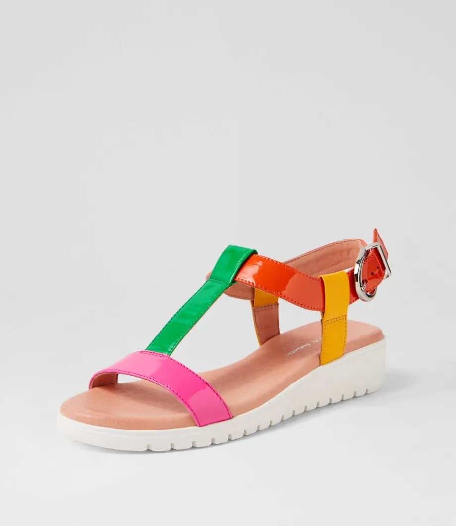 Marj Bright Patent Multi Sandals<DJANGO & JULIETTE Best