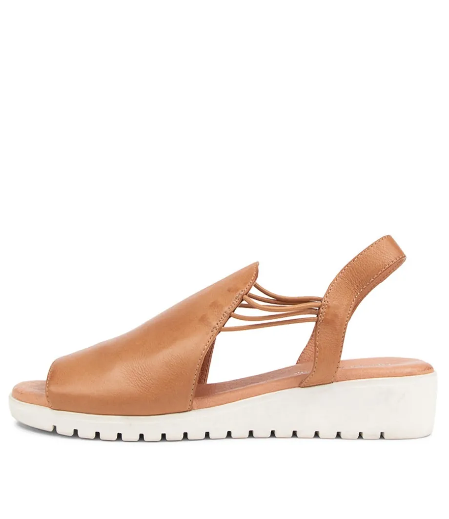 Marliss Dark Tan Leather Sandals Ws<DJANGO & JULIETTE Outlet
