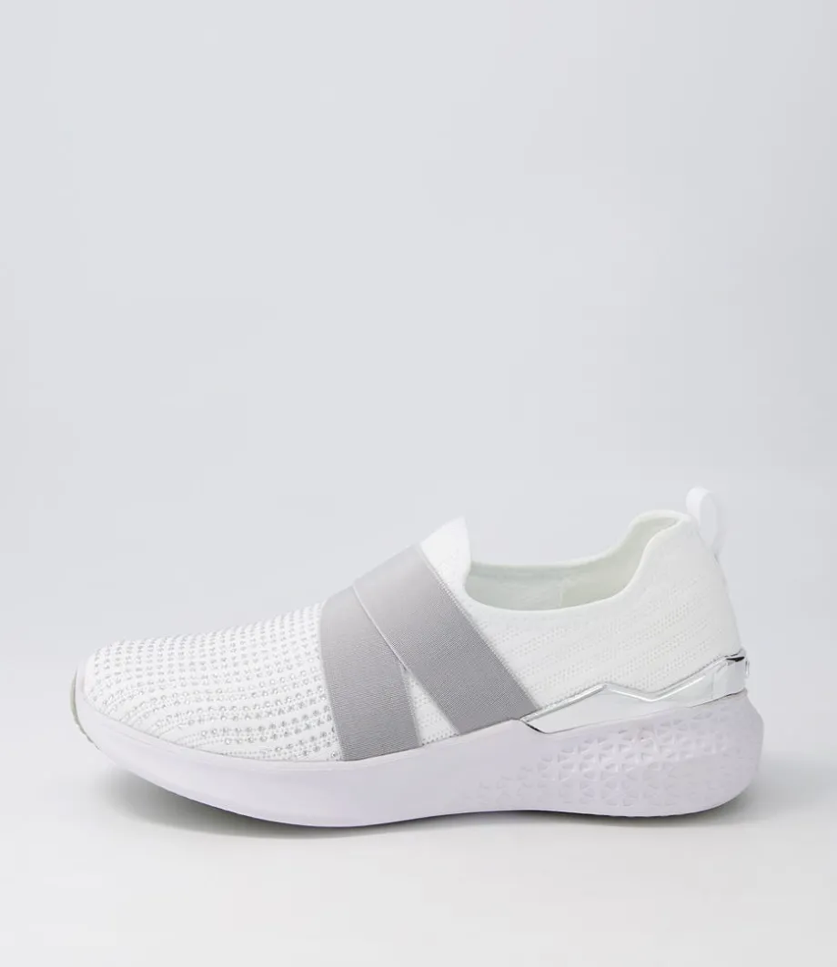 Maya 30 White Leather Sneakers<ARA Sale
