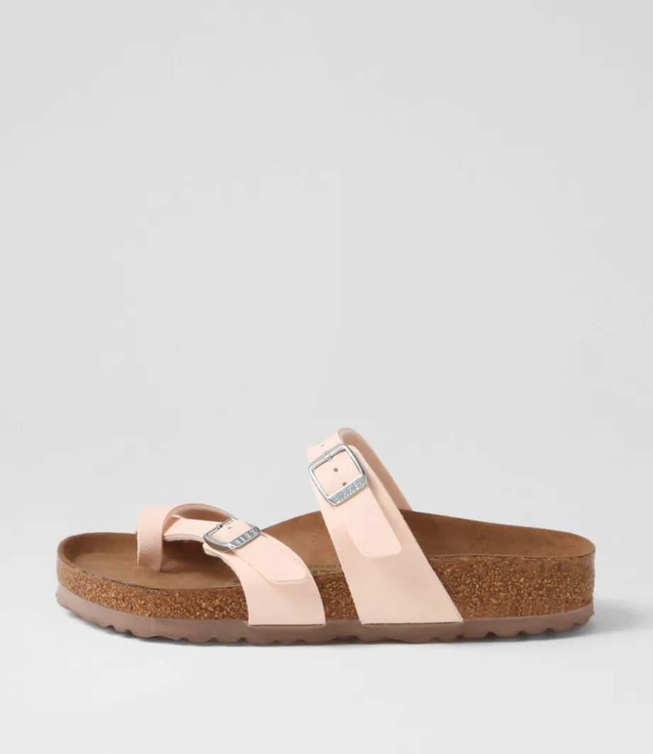 Mayari Earthy Vegan Light Rose Birkibuc Slides<BIRKENSTOCK Shop