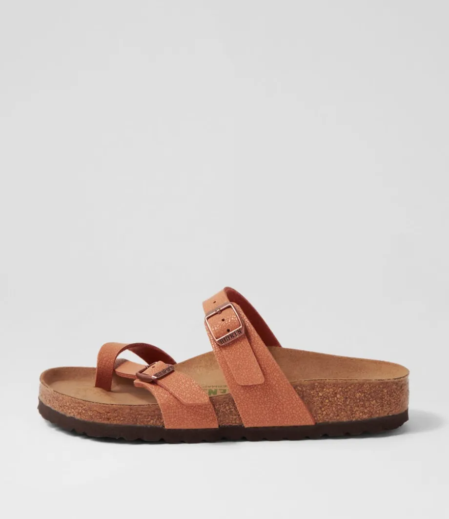 Mayari Earthy Vegan Pecan Birkibuc Slides<BIRKENSTOCK Store