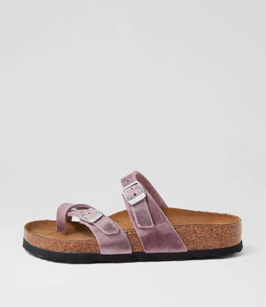Mayari Lavender Oiled Leather Slides<BIRKENSTOCK Clearance