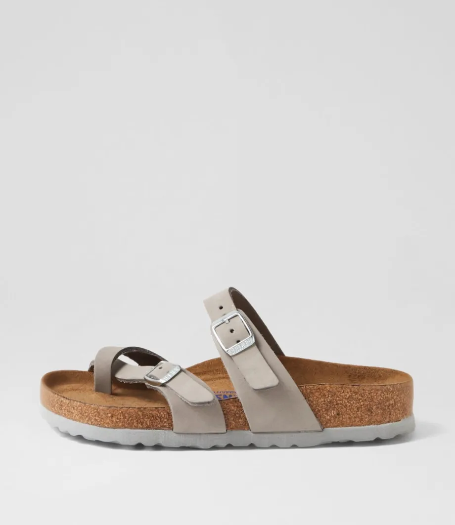 Mayari Sfb Dove Grey Nubuck Slides<BIRKENSTOCK Best Sale