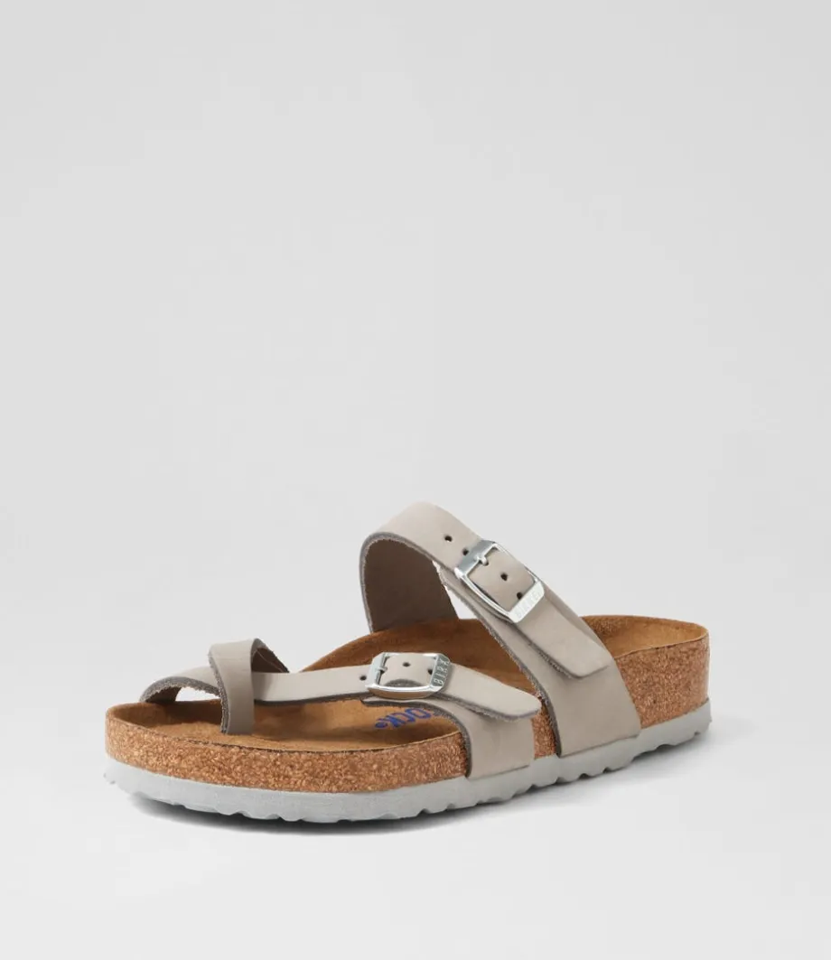 Mayari Sfb Dove Grey Nubuck Slides<BIRKENSTOCK Best Sale