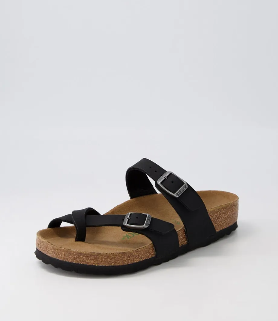 Mayari Vegan Black Burkibuc Slides<BIRKENSTOCK Online