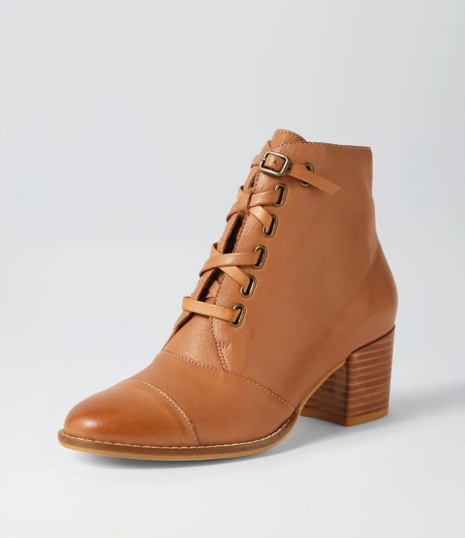 mclain_cognac_leather_lace_up_boots_1.webp Mclain Cognac Leather Lace Up Boots<DJANGO & JULIETTE Outlet