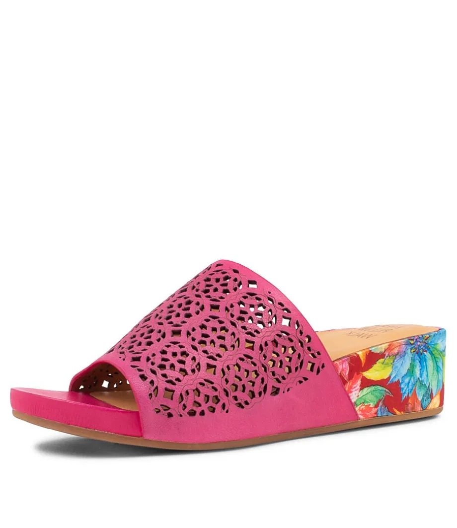 Mehmet W Fuchsia Leather Sandals<ZIERA Sale