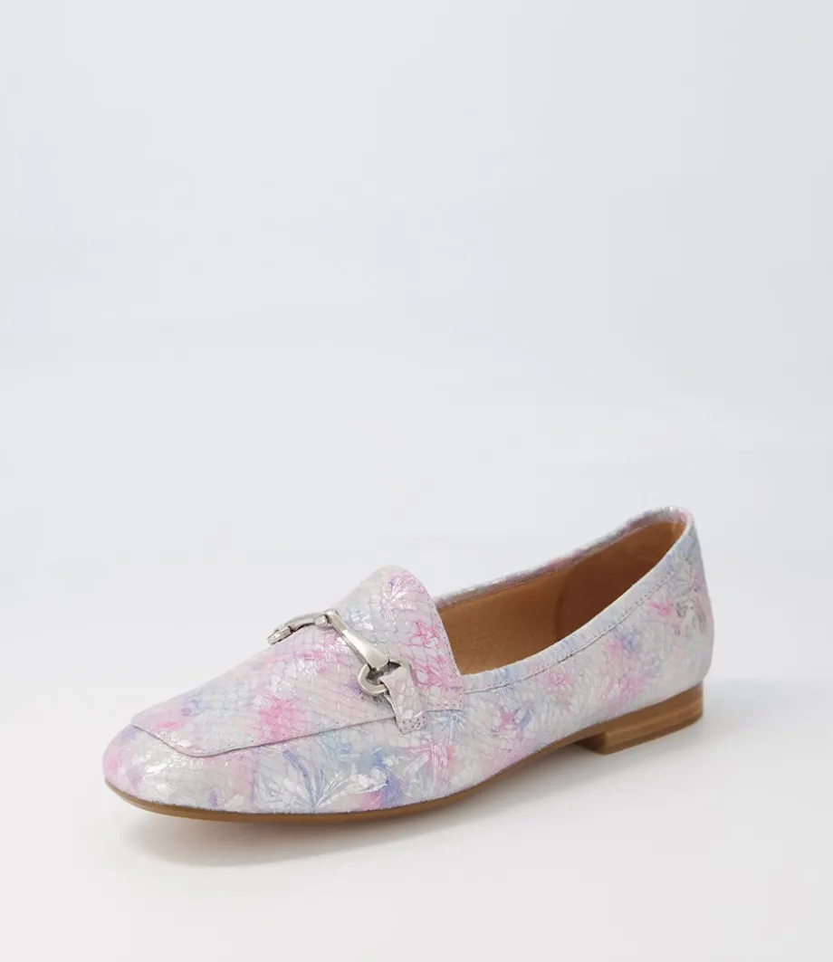 Mena Pastel Print Leather Loafers<TOP END Outlet