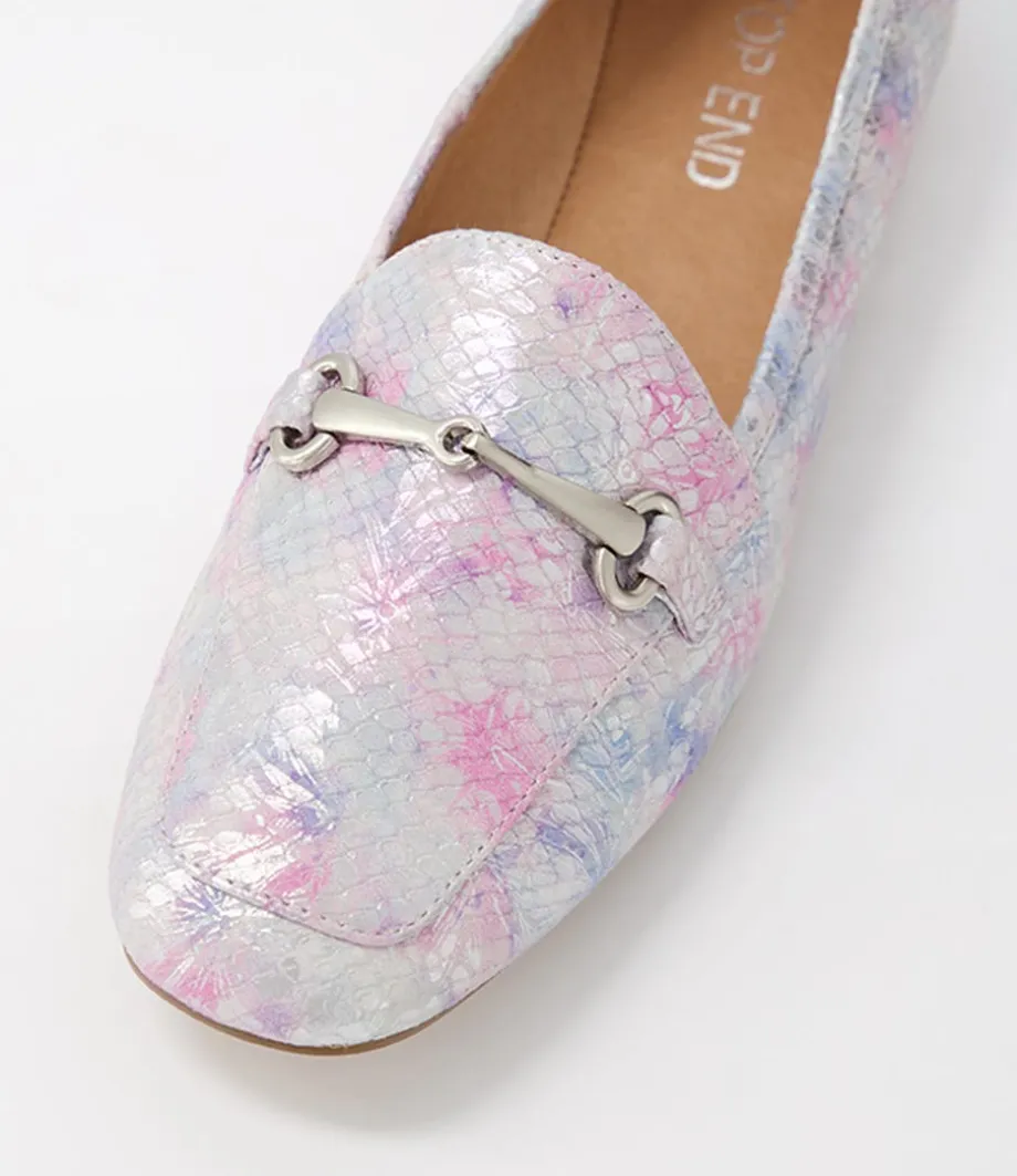 mena_pastel_print_leather_loafers_3.webp Mena Pastel Print Leather Loafers<TOP END Outlet