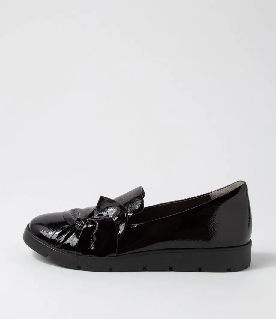 Miless W Black Patent Leather Loafers<ZIERA Shop