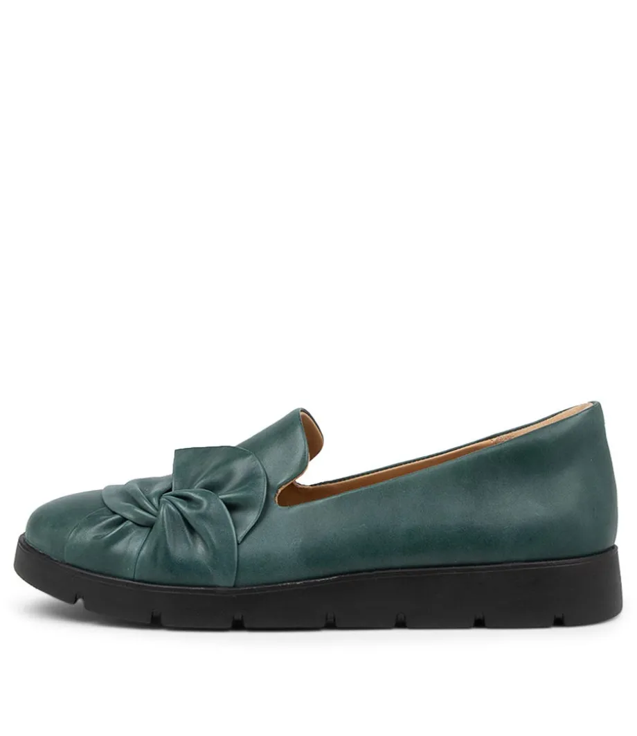 Miless W Emerald Leather Loafers<ZIERA Outlet