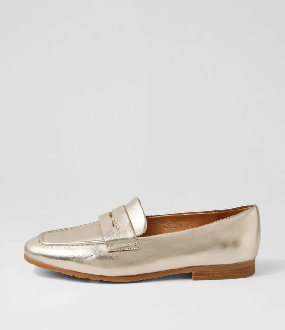 Milica Platino Leather Loafers<TOP END Cheap