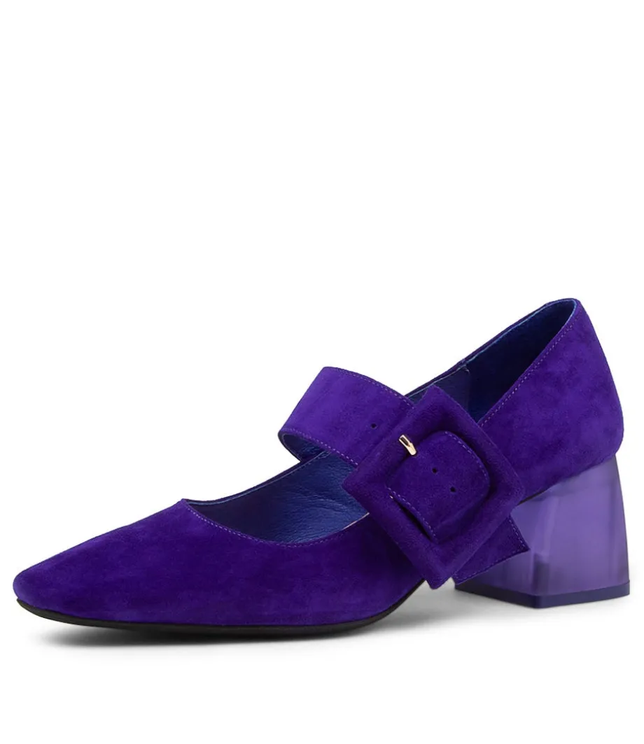 Milsom Purple Suede Heels<DJANGO & JULIETTE Clearance