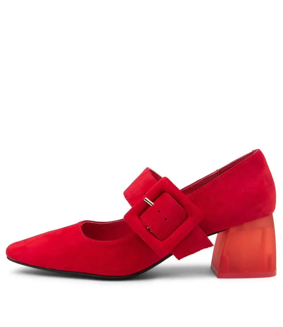 Milsom Red Suede Heels<DJANGO & JULIETTE Best Sale