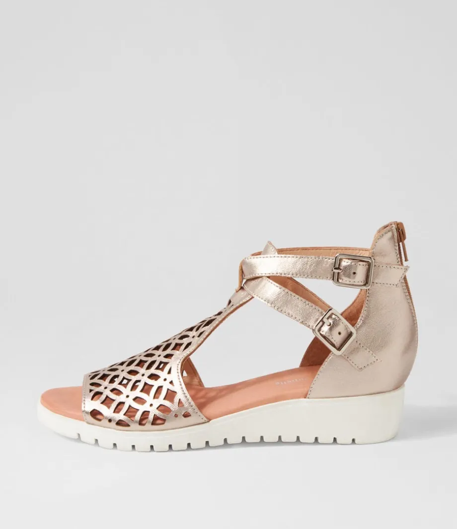 Minos Platino White Leather Sandals<DJANGO & JULIETTE Outlet