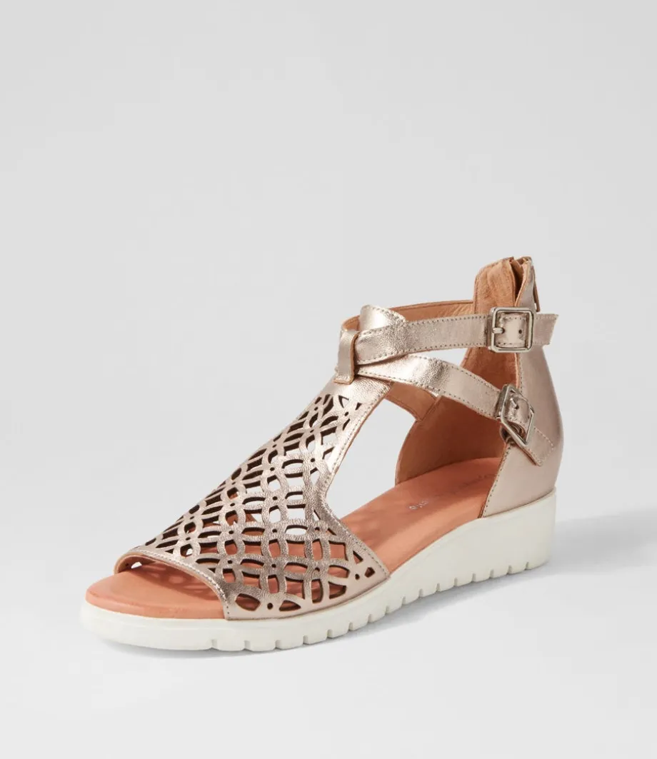 Minos Platino White Leather Sandals<DJANGO & JULIETTE Outlet