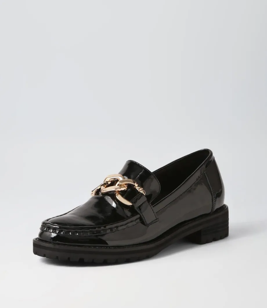 Misima W Black Patent Leather Loafers<ZIERA Cheap