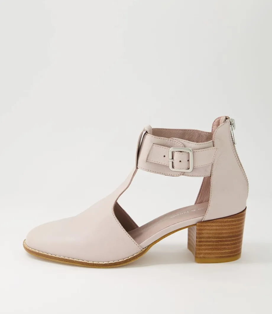 Murvin Pale Pink Leather Heels<DJANGO & JULIETTE Store