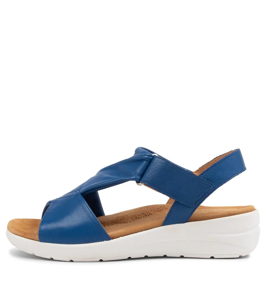 Nazly Xw Cobalt Leather Sandals<ZIERA Sale