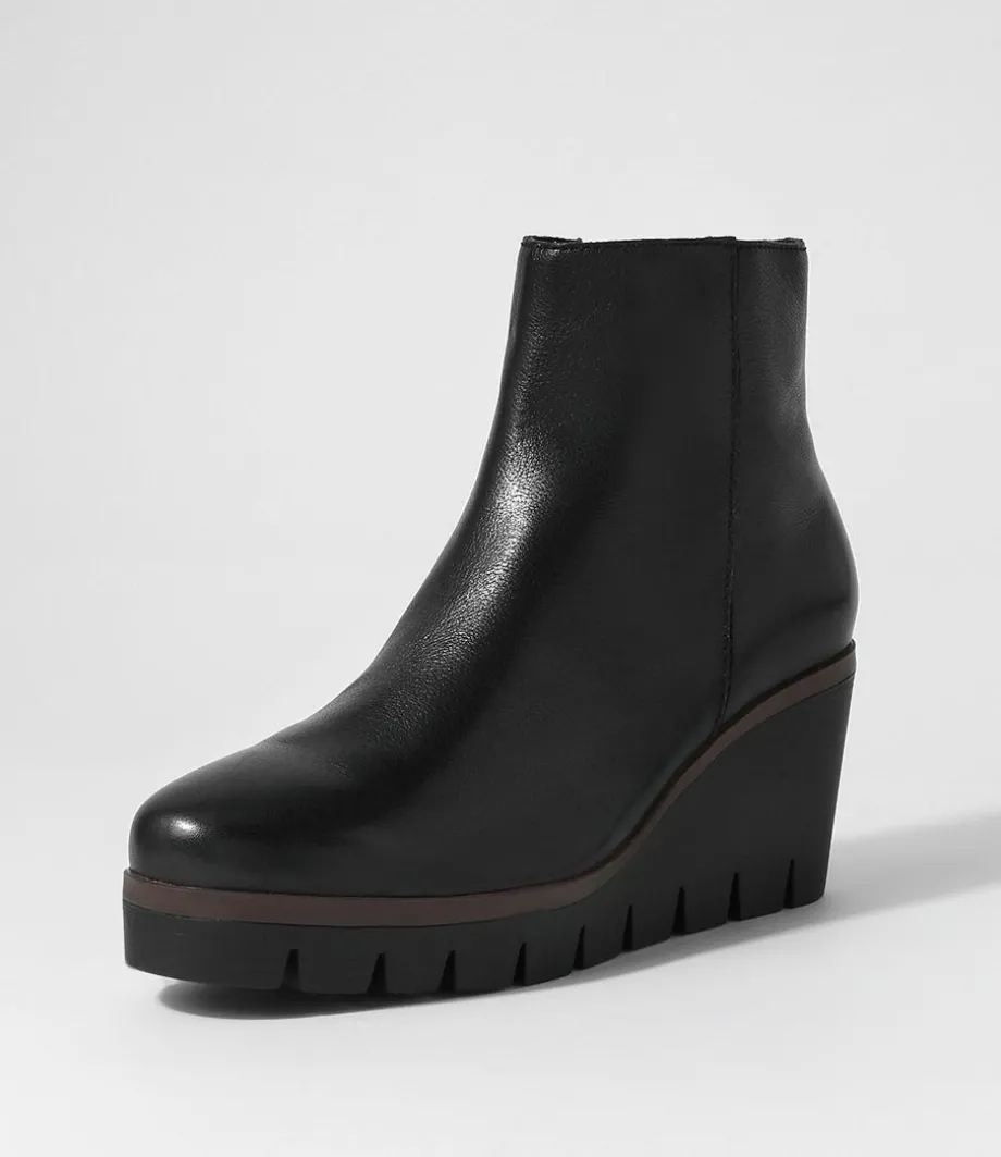 Nish Black Leather Ankle Boots<DJANGO & JULIETTE Store