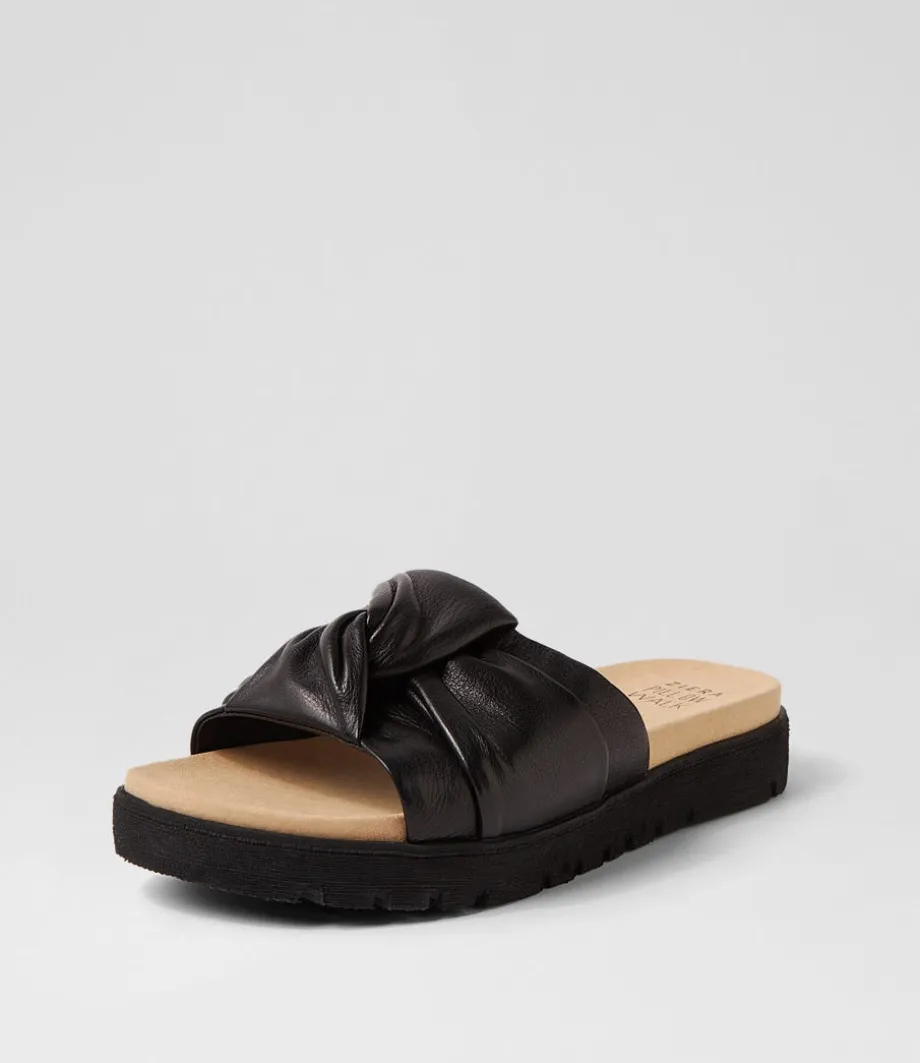 Nulla Xw Black Leather Slides<ZIERA Best